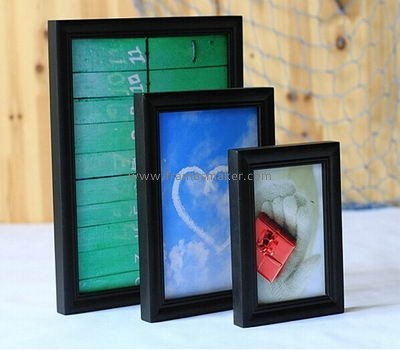 Black solid wood picture frames WP-007