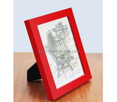 Table top wood  red photo frame WP-010
