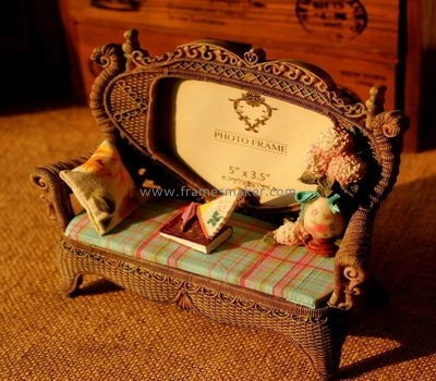 Ancient sofa shaped poly resin photo frames RF-011